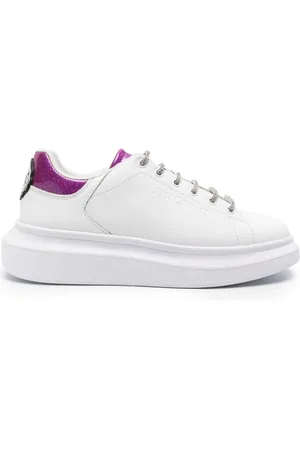 Roberto Cavalli Logo-appliqué lace-up sneakers