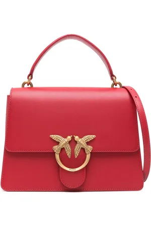 Pinko Love Birds leather tote bag