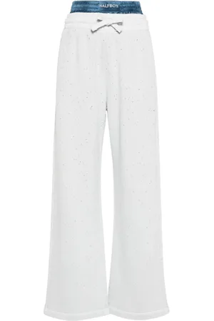 Halfboy Layered straight-leg track pants