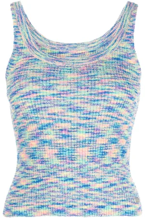 Izzue M??lange-effect ribbed tank top