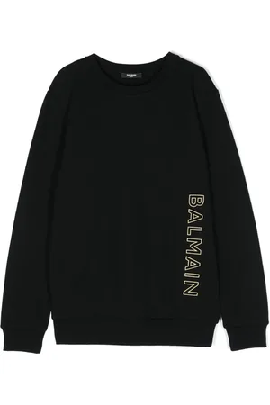 Balmain Embossed-logo cotton sweatshirt