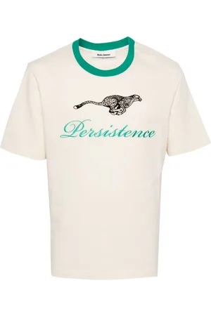 WALES BONNER Logo-embroidered organic cotton T-shirt