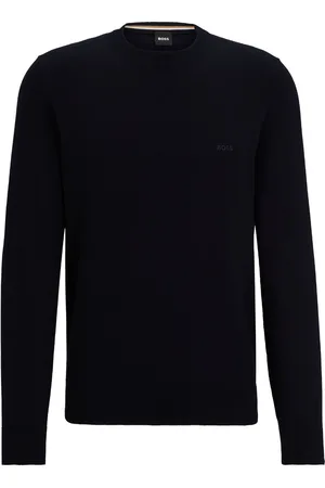 HUGO BOSS Logo-embroidered cotton jumper