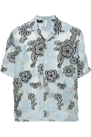 Sunflower Cayo floral-embroidery shirt
