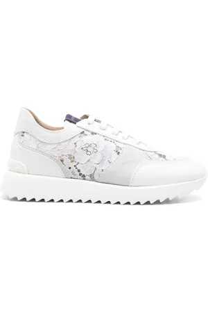 LE SILLA Chantilly-lace leather sneakers