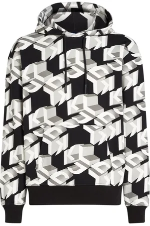 Karl Lagerfeld Monogram-print organic-cotton hoodie