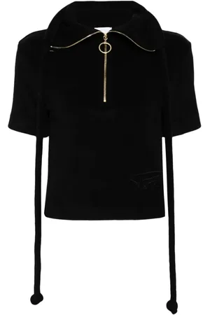 Patou Half-zip terrycloth polo shirt