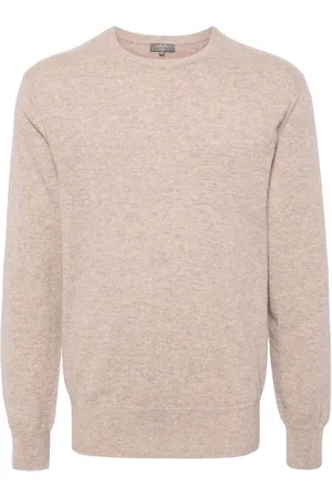 N.PEAL Oxford round-neck jumper