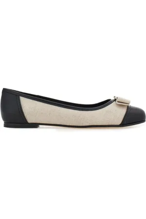 Salvatore Ferragamo Vara Bow panelled ballerina shoes