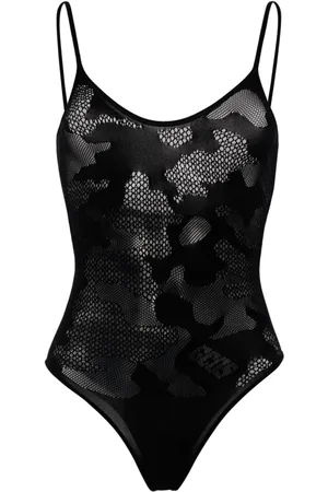 GCDS Pointelle-knit seamless bodysuit