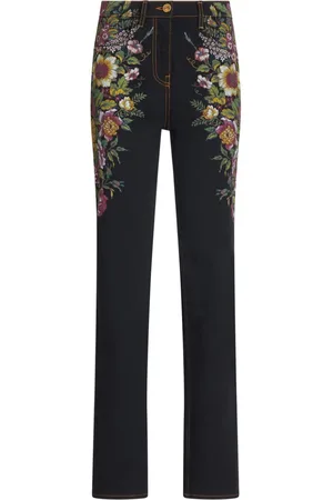 Etro Floral-jacquard tapered jeans