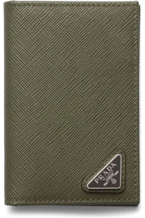 Prada Logo-plaque Saffiano leather wallet