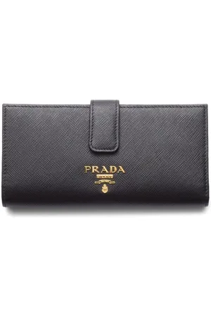Prada Logo-plaque leather wallet