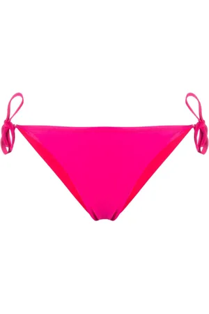 Moschino Logo patch side tie bikini bottoms