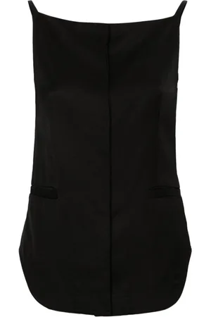 Loulou Studio Mihant square-neck twill top
