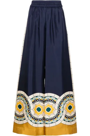 La DoubleJ High-waist silk palazzo trousers