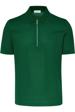 Salvatore Ferragamo Zip-up cotton polo shirt