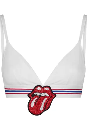 Dsquared2 logo-underband stretch-cotton bra, White