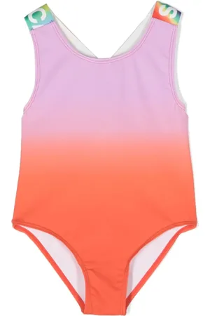Stella McCartney Rainbow-print gradient swimsuit
