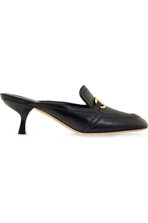 Salvatore Ferragamo 55mm crocodile-effect leather mules