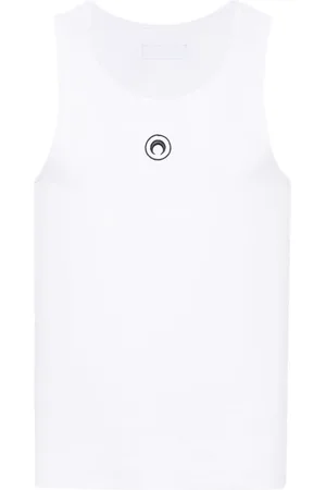 Marine Serre Crescent Moon-embroidered tank top