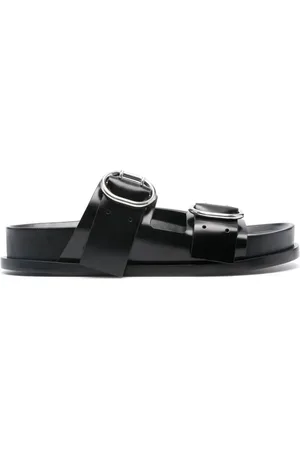 JIL SANDER Women's Sandals Leather in Silvery Size: EU 39