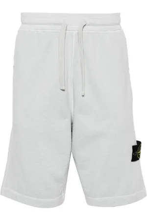 Stone Island Compass-badge cotton track shorts