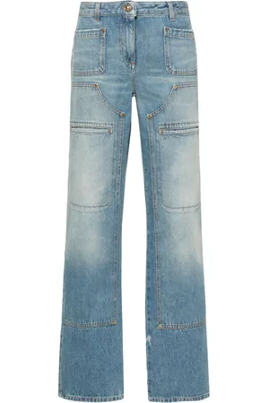 Palm Angels Knee-panel mid-rise straight jeans