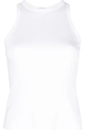 Sandro Logo-embroidered ribbed tank top