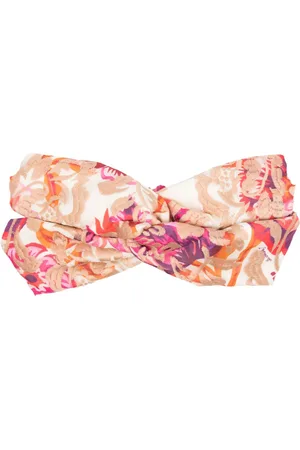 La DoubleJ Floral-embroidered organza headband