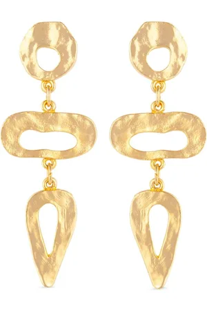 Susan Caplan 1990s -plated drop earrings