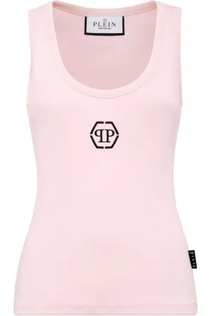 Philipp Plein Logo-embroidered ribbed tank top