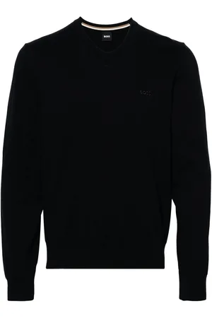 HUGO BOSS V-neck cotton jumper