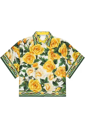 Dolce & Gabbana Rose-print silk shirt
