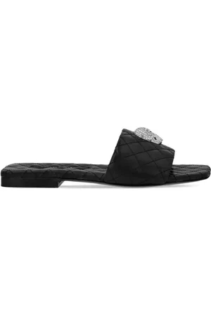 Philipp Plein Skull-embellished quilted leather slides