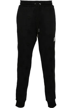 John Richmond Logo-jacquard tapered trousers