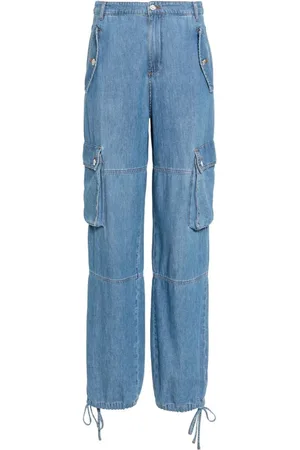 Moschino Drawstring-hem cotton cargo jeans