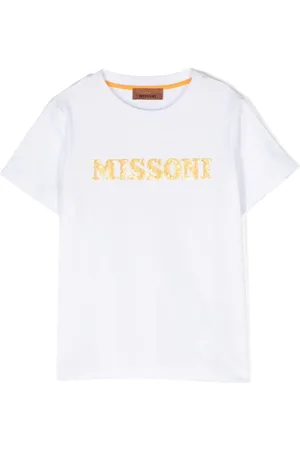 Missoni Kids ombré ribbed polo shirt - Yellow