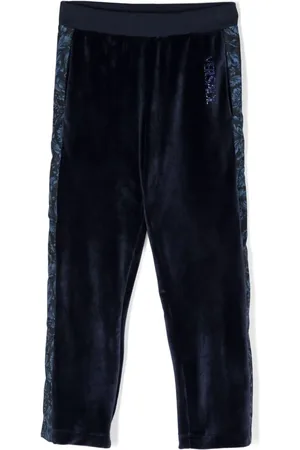 VERSACE Barocco-print velvet trousers