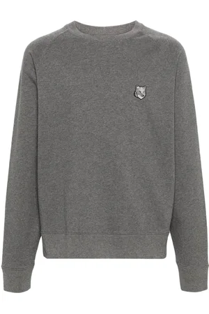 Maison Kitsuné Fox-patch cotton sweatshirt