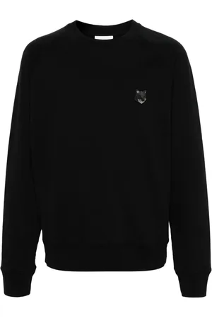 Maison Kitsuné Fox-patch cotton sweatshirt