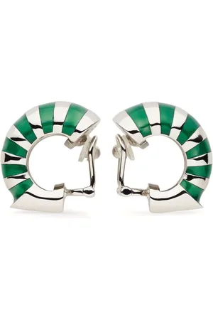 Salvatore Ferragamo Striped chunky hoop earrings