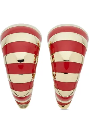 Salvatore Ferragamo Striped chunky hoop earrings