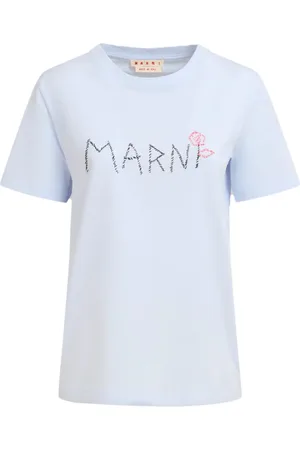 Marni Logo-stitch cotton T-shirt