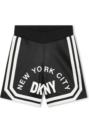 DKNY Logo-print striped Bermuda shorts