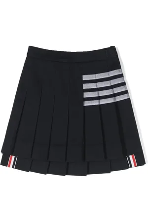 Thom Browne Stripe-detail pleated skirt