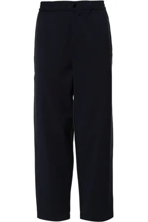 Tapered Pleated Woven Trousers