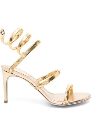 Rene Caovilla Snake Embellished Slingback Sandals - Shoes - REC21438 | The  RealReal | Slingback sandal, Slingback, Shoes