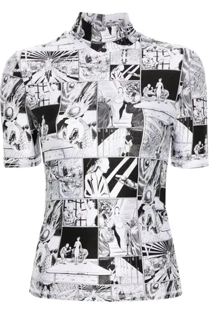 COPERNI Funnel-neck cartoon-print T-shirt