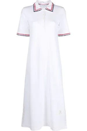 Thom Browne RWB-trimmed polo dress